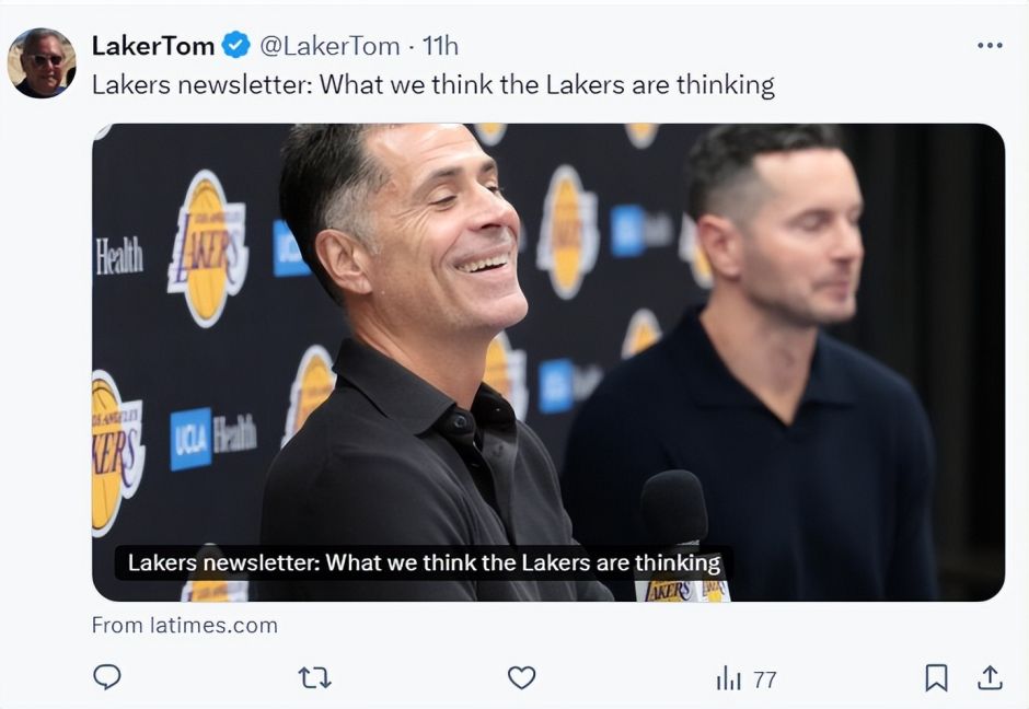 雷迪克透露湖人重启双塔计划,佩林卡以双向合同堵悠悠众口 雷迪克透露湖人重启双塔计划,佩林卡以双向合同堵悠悠众口