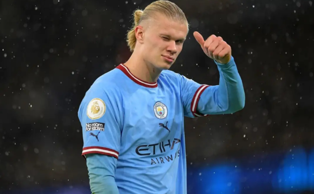 哈兰德近5个赛季每90分钟0.33次最多，最近两个赛季该数据呈下滑趋势