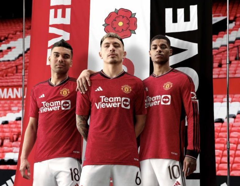 玫瑰加身，曼联 2023-24 赛季主场球衣正式发布