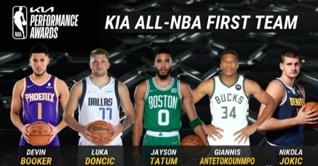 NBA 最佳阵容揭晓：约基奇领衔一阵，杜兰特、詹姆斯、库里各领风骚