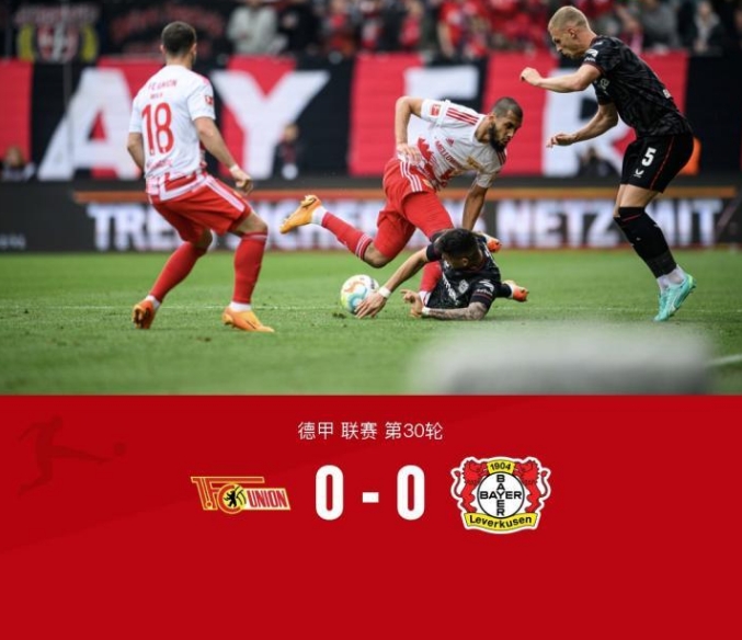 双方全场仅 2 射正！柏林联合 0-0 闷平勒沃库森，容诺夫献神扑