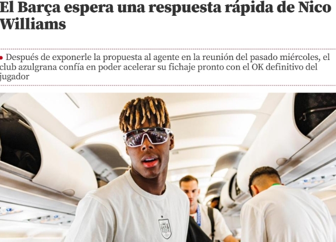 巴萨瞄准尼科-威廉姆斯：财政挑战与引援策略