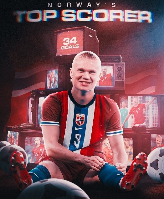 哈兰德：挪威队史射手王的荣耀之路
