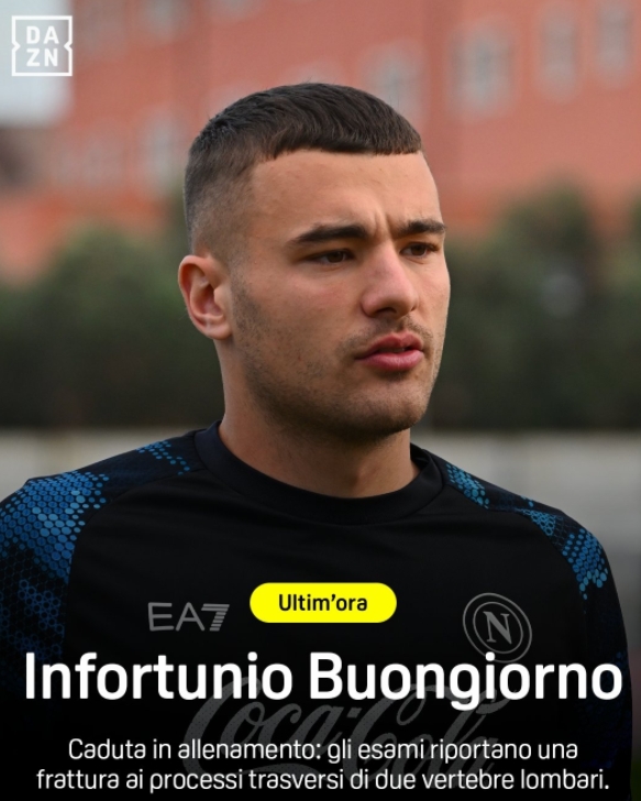 那不勒斯后防之殇：布翁乔尔诺的 6 周伤停