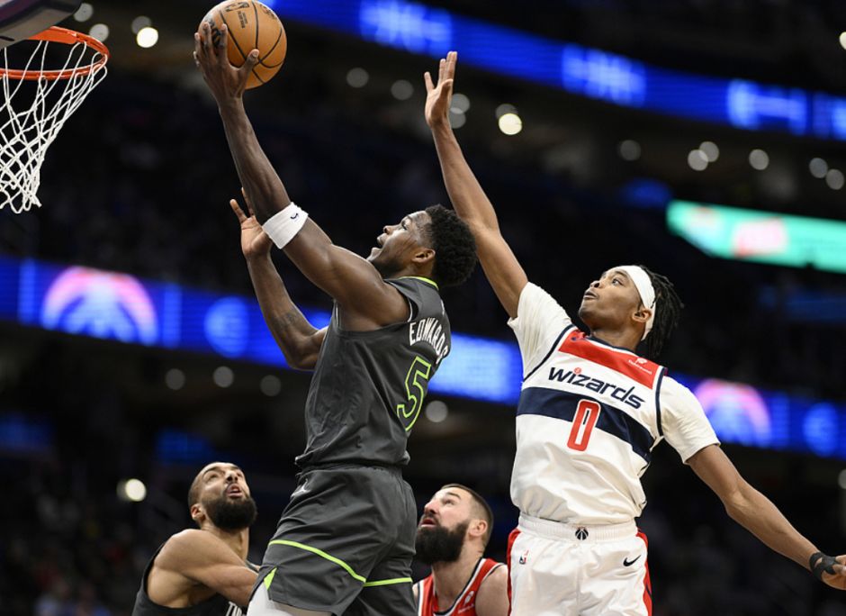 森林狼力克奇才，爱德华兹41分闪耀全场