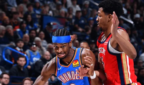 雷霆鹈鹕激战正酣，亚历山大半场闪耀