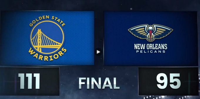 勇士末节爆发轻取鹈鹕止住连败