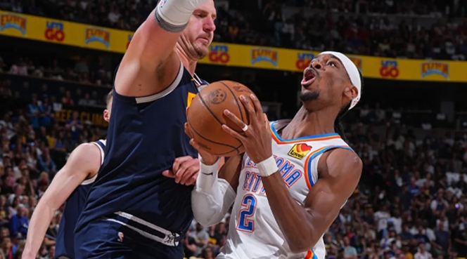 雷霆掘金激战四节 雷霆末节逆转扳平大比分