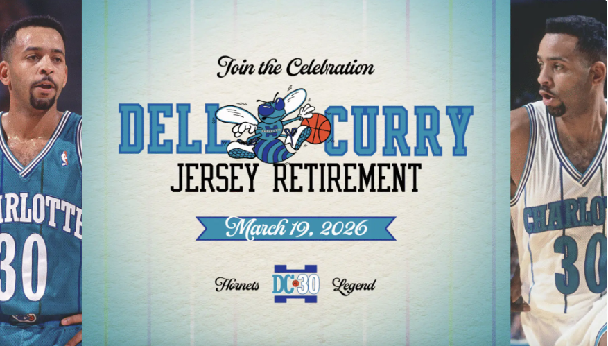 25年羁绊铸传奇 戴尔库里30号球衣永驻夏洛特