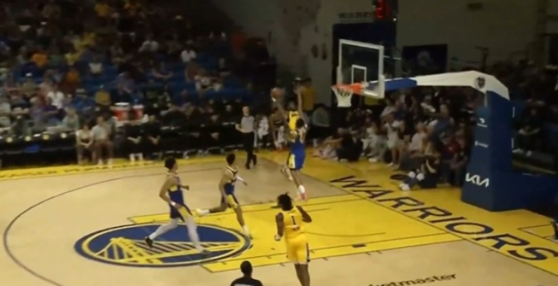 詹姆斯转发布朗尼隔扣视频，配文只有一个表情，但所有人都懂