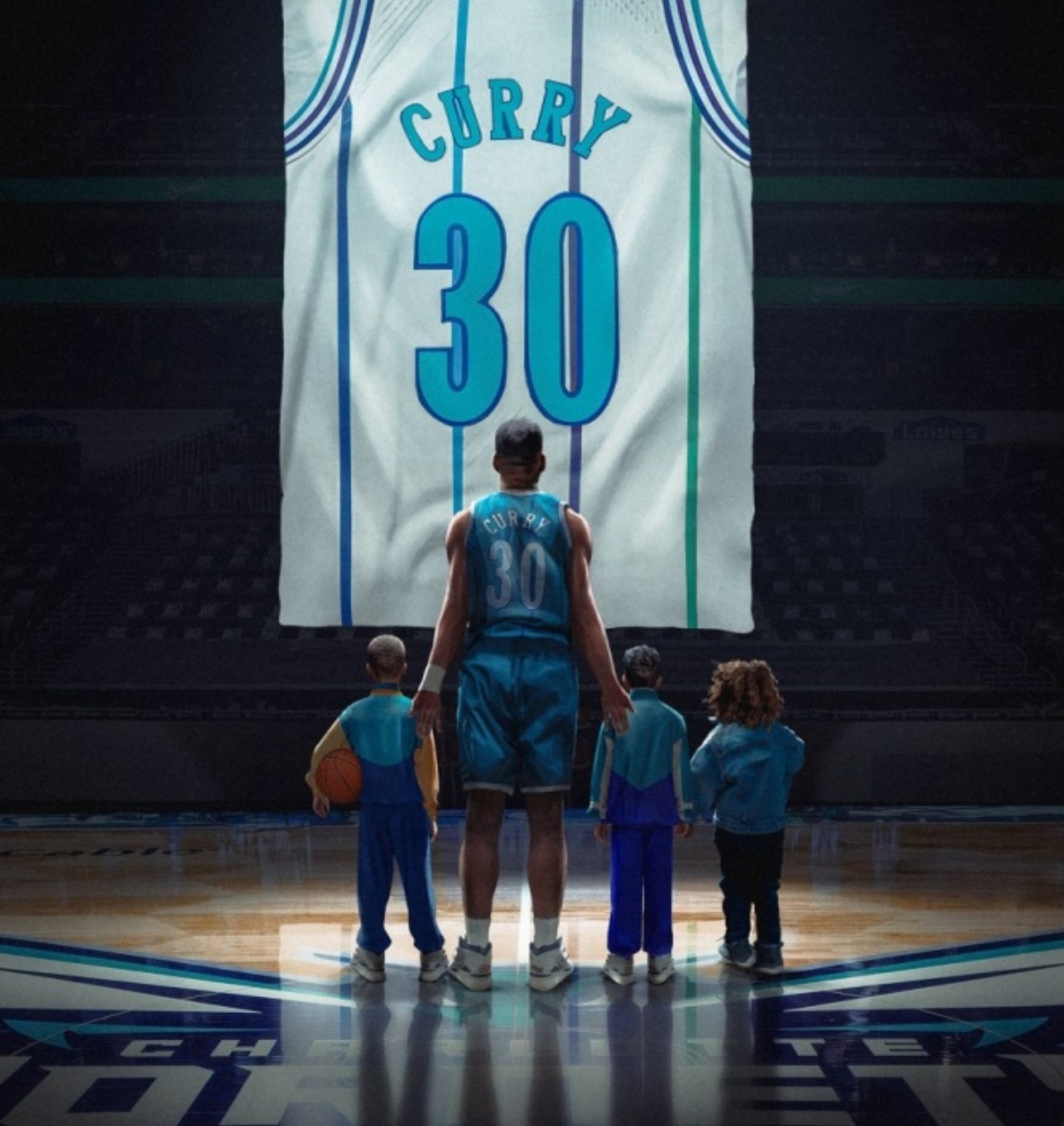 黄蜂退役戴尔·库里30号球衣 库里兄弟见证